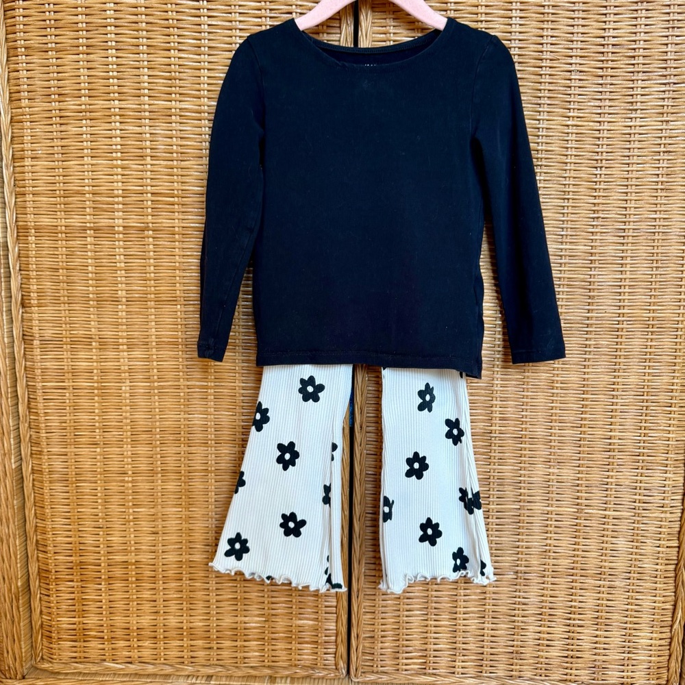 H&M Top & Old Navy flare pants